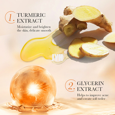 cuidado de piel poner crema facial de la cúrcuma 50G que blanquea la crema de cara del tratamiento del acné