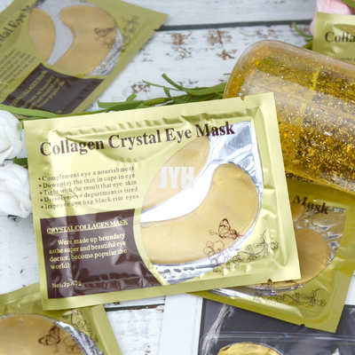 El gel Maskss del colágeno de la belleza de la máscara de ojo del oro del ODM 24k remienda la hoja para el Puffiness