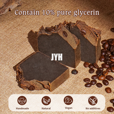 80 g/pcs Jabón para el rostro de café Proceso en frío Jabón para manos con aroma a fruta